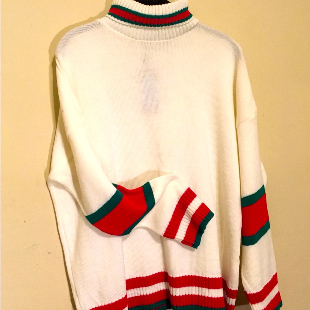 Fake Gucci colors Acrylic sweater by boohoo UK size 16